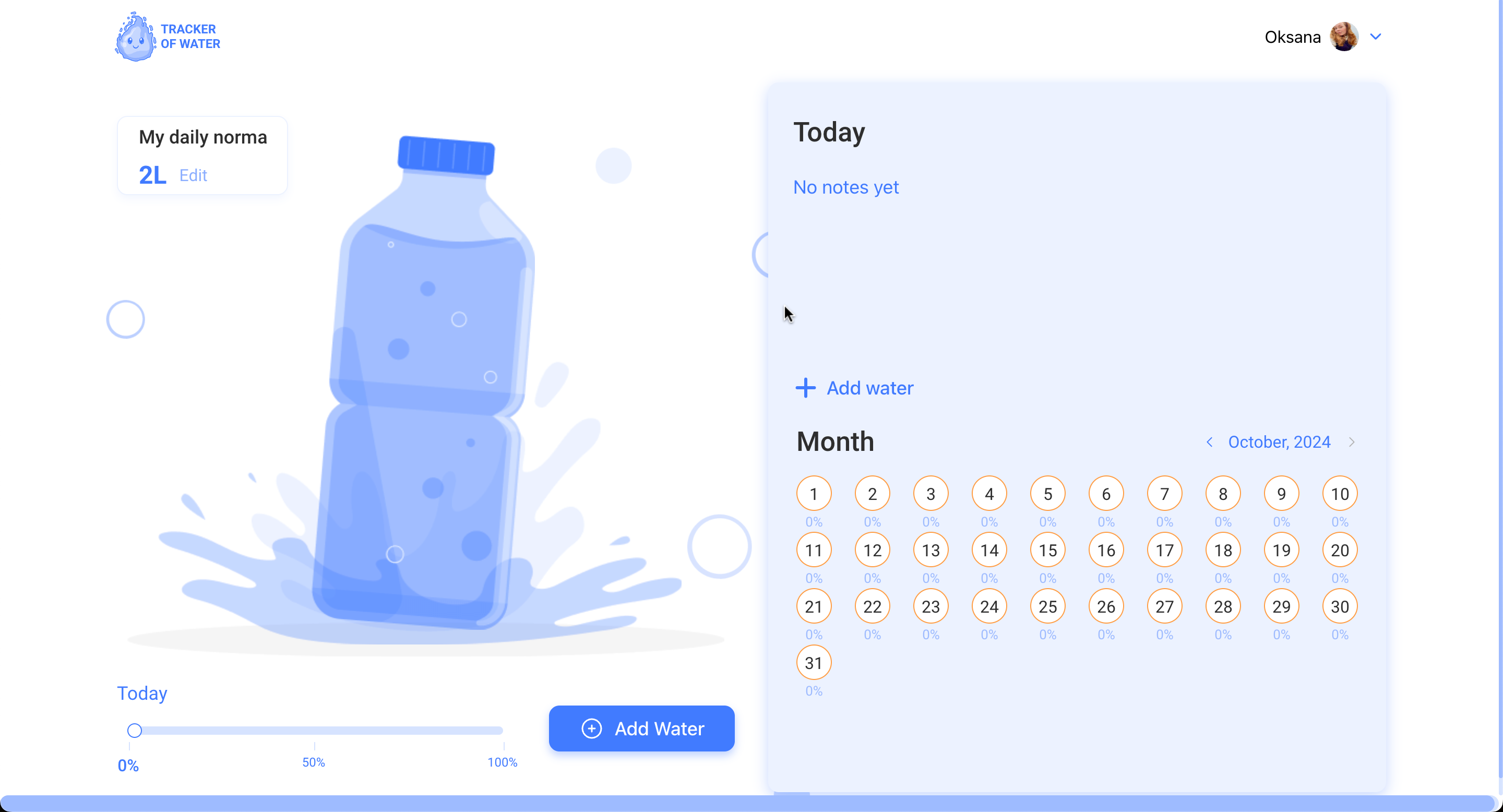 Tracker of Water